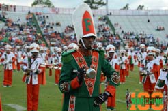 FAMU Marching 100 preparing to perform